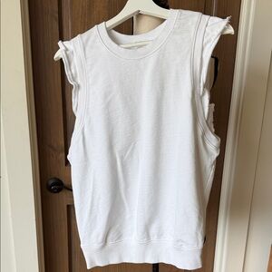 FP Movement by Free People White Sleeveless Crewneck Sweatshirt Tank